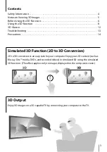 Preview for 3 page of Sony VAIO 3D Information Manual