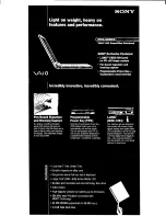 Preview for 1 page of Sony VAIO 505 SuperSlim Specifications