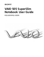 Preview for 1 page of Sony VAIO 505 SuperSlim User Manual