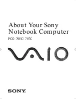 Sony VAIO 707C About Manual preview