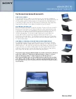 Sony VAIO AR Digital Studio VGN-AR370 CTO Specifications preview