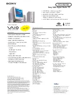 Sony VAIO Digital Studio PCV-RX730 Specifications preview