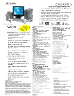 Sony VAIO Digital Studio PCV-RZ45G Specifications предпросмотр