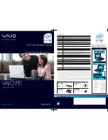 Preview for 1 page of Sony VAIO FE VGN-FE17NP Specifications