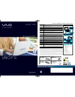 Preview for 1 page of Sony VAIO FS VGN-FS15GP Specifications