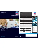 Preview for 1 page of Sony VAIO FS VGN-FS25GP Specifications