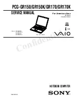 Sony Vaio GR150K Service Manual preview