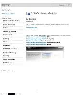 Preview for 1 page of Sony VAIO L Series User Manual