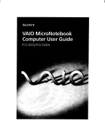 Предварительный просмотр 1 страницы Sony VAIO MicroNotebook   PCG-505GX User Manual