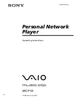 Sony VAIO Music Clip MC-P10 Operating Instructions Manual preview