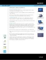 Preview for 1 page of Sony VAIO NW VGN-NW310B Specifications