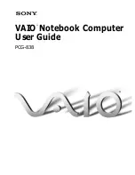 Sony VAIO PCG-838 User Manual preview