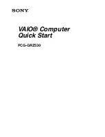 Sony VAIO PCG-8G1L Quick Start Manual preview