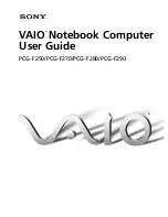 Sony VAIO PCG-F250 User Manual preview