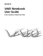 Preview for 1 page of Sony VAIO PCG-F420 User Manual