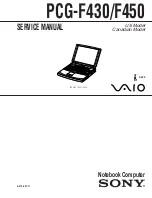 Preview for 1 page of Sony VAIO PCG-F430 Service Manual