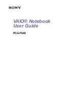 Preview for 1 page of Sony VAIO PCG-F640 User Manual