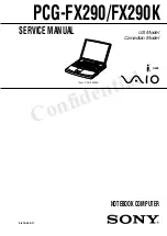 Sony VAIO PCG-FX290 Service Manual preview