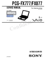 Preview for 1 page of Sony VAIO PCG-FX777 Service Manual