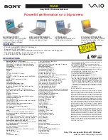 Preview for 1 page of Sony VAIO PCG-FXA53 Specifications