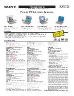 Preview for 1 page of Sony VAIO PCG-GRX700 Series Specifications