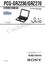 Sony VAIO PCG-GRZ230 Service Manual preview