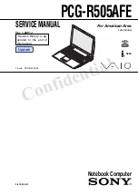 Sony VAIO PCG-R505AFE Service Manual preview