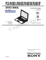 Sony Vaio PCG-R505DL Service Manual preview