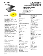 Preview for 1 page of Sony VAIO PCG-R505TL SuperSlim Pro Specifications