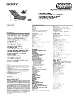 Sony VAIO PCG-XG39 Specifications preview