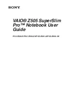 Предварительный просмотр 2 страницы Sony VAIO PCG-Z505LE User Manual