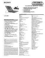 Sony VAIO PCG-Z505LS Specifications preview