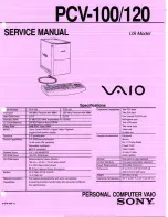 Preview for 1 page of Sony VAIO PCV-100 Service Manual