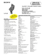 Sony VAIO PictureBook PCG-C1VP Specifications preview