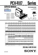 Sony VAIO PVC-RX700c Service Manual preview