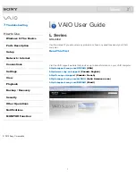 Sony VAIO SVL24125CXB User Manual preview