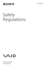 Preview for 1 page of Sony VAIO SVS131 Series Safety Regulations