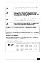 Preview for 5 page of Sony VAIO SZ00 Series Safety Information Manual