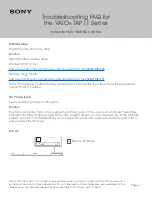 Предварительный просмотр 1 страницы Sony VAIO TAP11 Series Troubleshooting