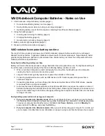 Preview for 1 page of Sony VAIO TX Series Hardware Manual