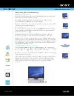 Preview for 1 page of Sony Vaio VGC-JS230J/B Specifications