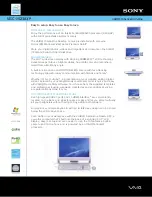 Sony Vaio VGC-JS230J/P Specifications preview