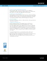 Preview for 1 page of Sony Vaio VGC-LT15E Specifications