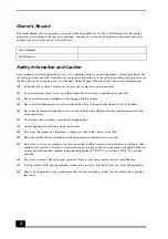 Preview for 4 page of Sony VAIO VGC-VA10MG Safety Information Manual