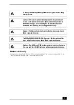 Preview for 5 page of Sony VAIO VGC-VA10MG Safety Information Manual