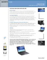 Sony VAIO VGN-AR230G Specification Sheet preview