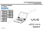 Sony Vaio VGN-AR31E Service Manual preview