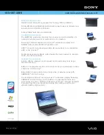 Preview for 1 page of Sony VAIO VGN-AR710E/B Specifications