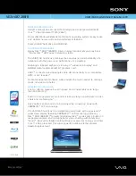 Sony VAIO VGN-AR720E/B Specifications preview