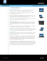 Sony VAIO VGN-AR810E Specifications preview